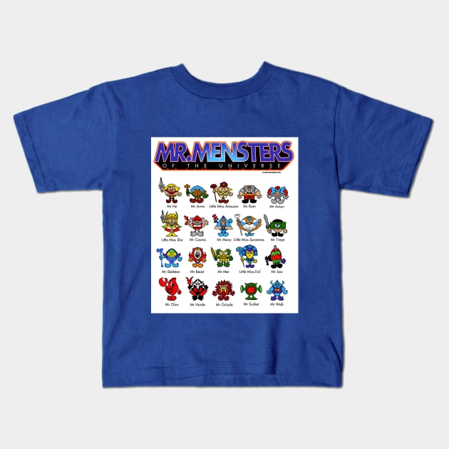 Mr. Mensters of the Universe Kids T-Shirt by DTee